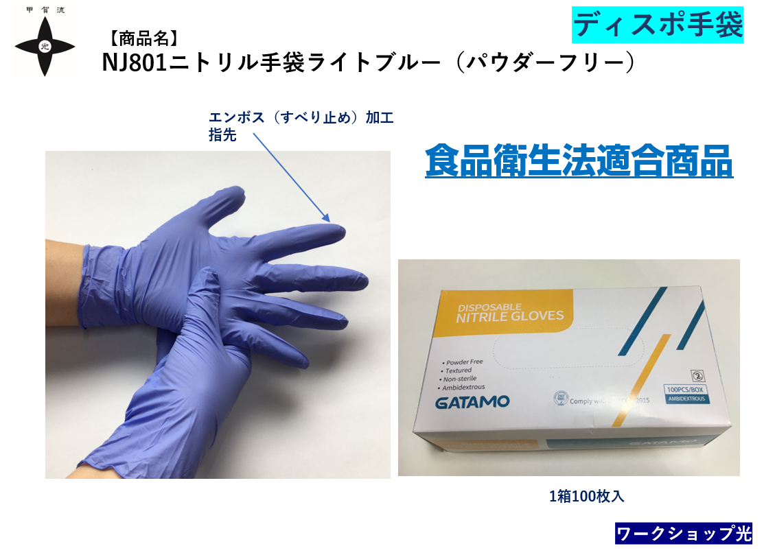 使い捨てニトリル手袋の大量、大口購入を検討中のお客様はワークショップ光へご相談ください。