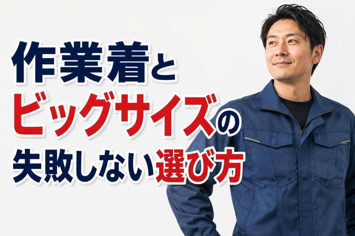 作業着とビッグサイズの失敗しない選び方