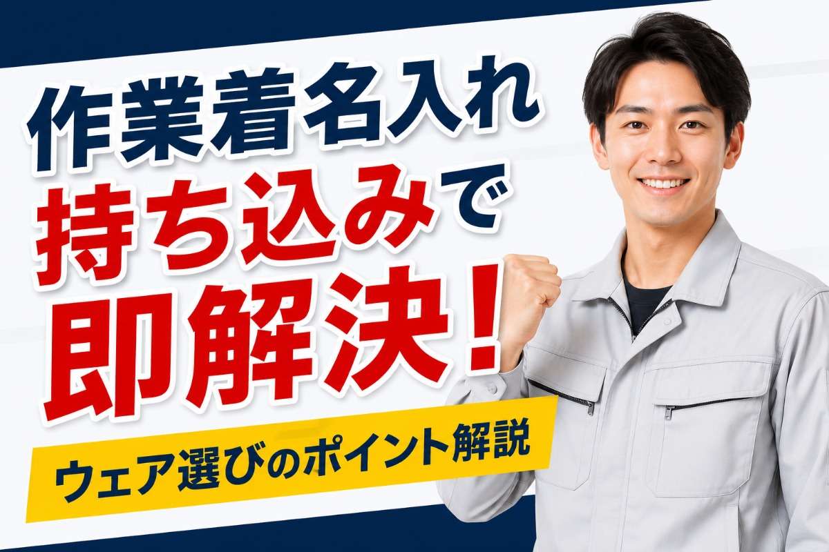 作業着名入れ持ち込みで即解決！ウェア選びのポイント解説